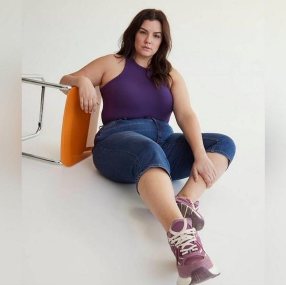 Penningtons Curvy Fit Denim Capri Dark Wash Jeans d/C Plus Size 20 New Summer - Picture 11 of 11